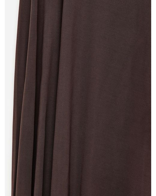 ARKET Brown Draped Viscose Skirt