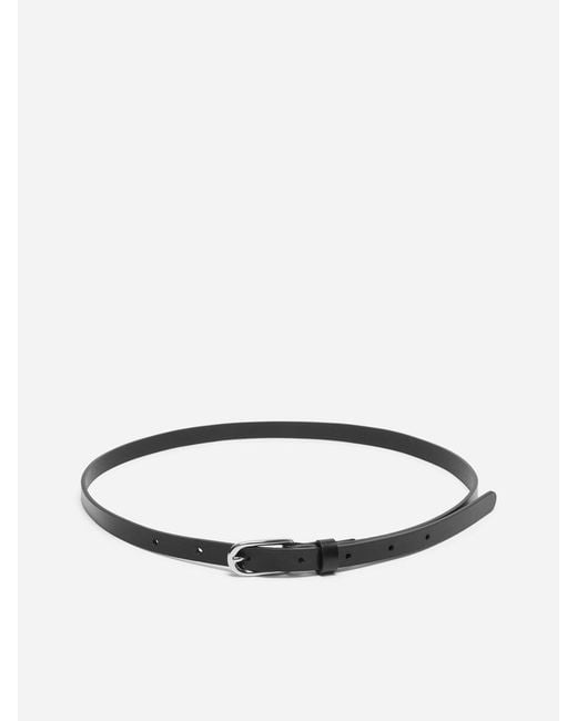 ARKET Black Schmaler Ledergürtel