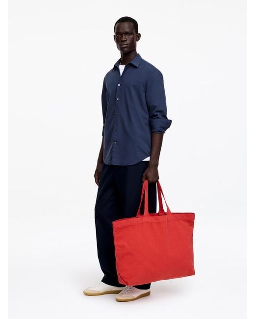 ARKET Red Oversized Canvas Tote for men