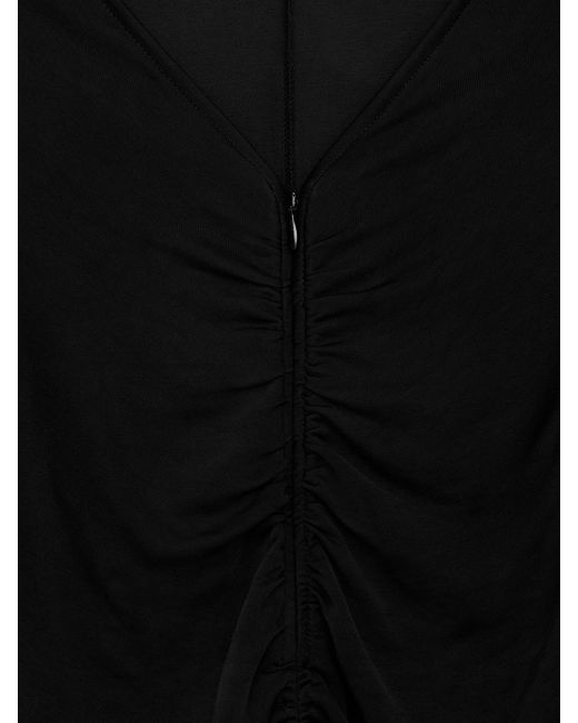 ARKET Black Gathered Half-Zip Top