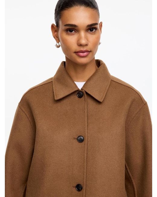 ARKET White Doublé Wool-Blend Overshirt