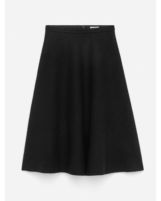 ARKET Black Full Circle Wool Skirt