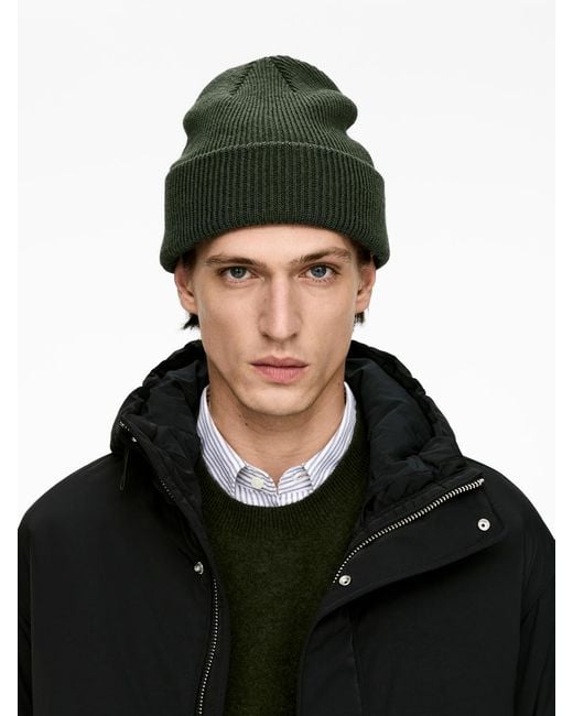 ARKET Beanie Aus Wolle Und Baumwolle in Black für Herren