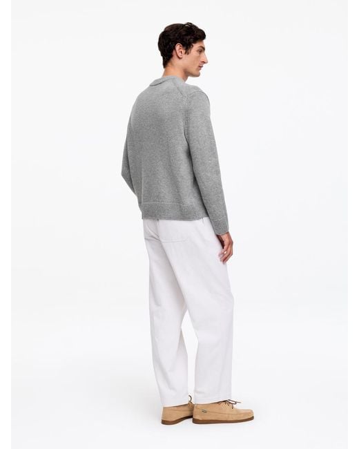 ARKET Gray Heavy Knit Wool Jumper for men