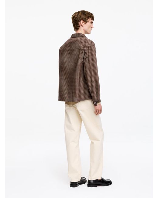 ARKET Brown Relaxed Seersucker Shirt for men