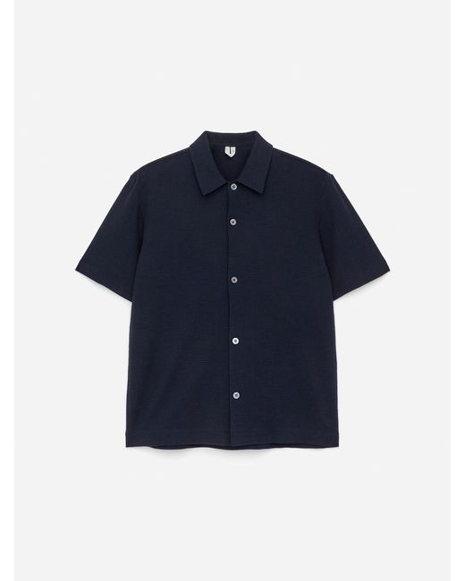 ARKET Blue Waffle Jersey Shirt for men