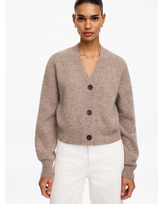 ARKET White Alpaca-Wool Blend Cardigan