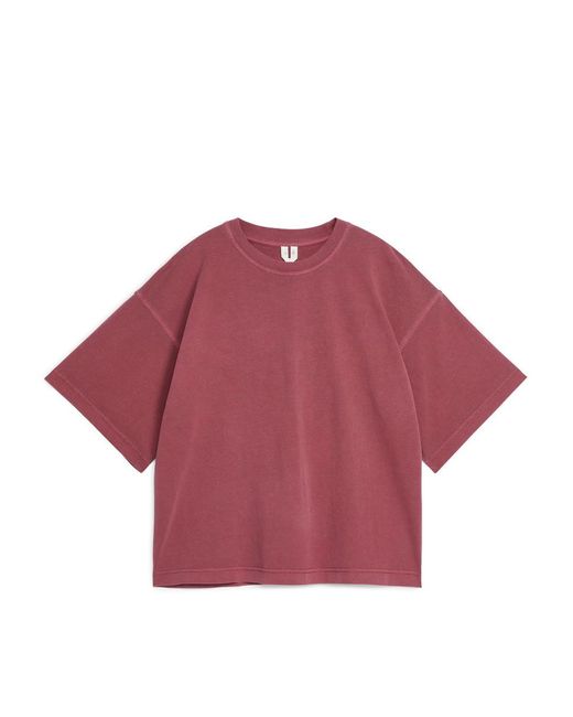 ARKET Red T-Shirt Aus Baumwolle