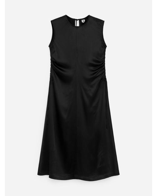 ARKET Black Satin Dress