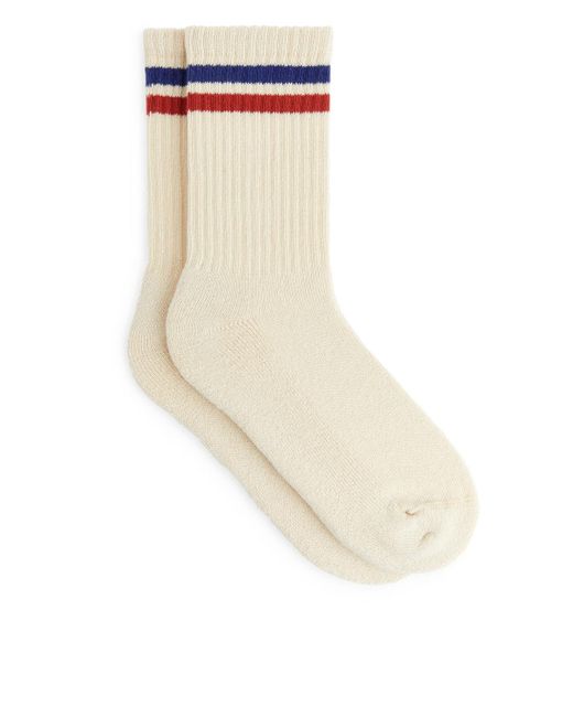 ARKET White Sporty Cotton Socks