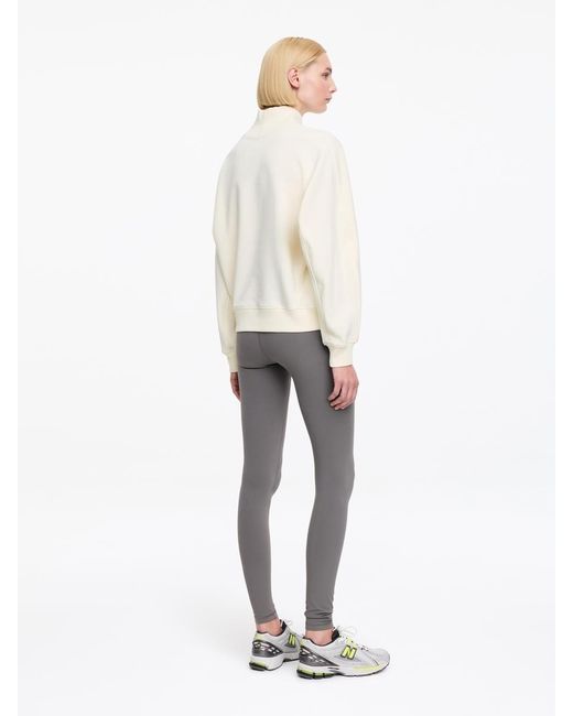 ARKET White Mock-Neck Terry Sweatshirt