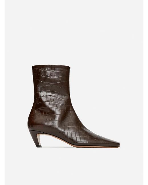 ARKET White Square-Toe Ankle Boots