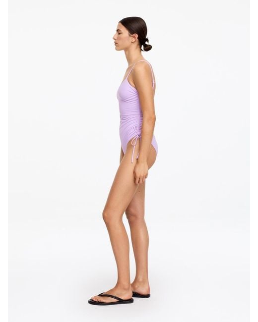 ARKET Purple Strap Swimsuit