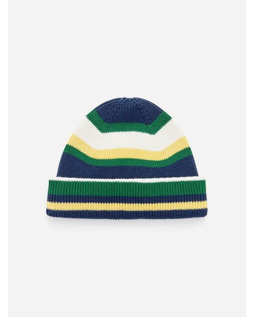 ARKET Blue Cotton Beanie for men
