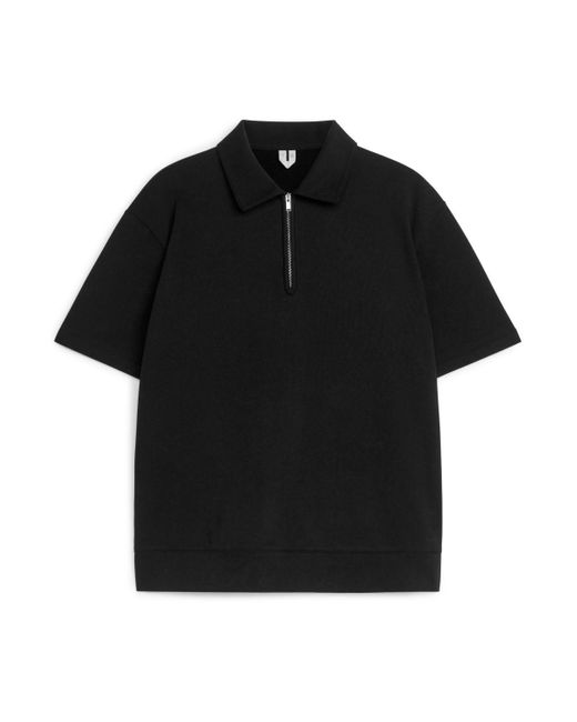 ARKET Black Half-zip Polo Shirt for men