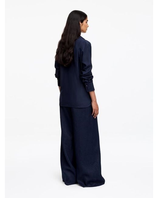 ARKET Blue Silk Shirt