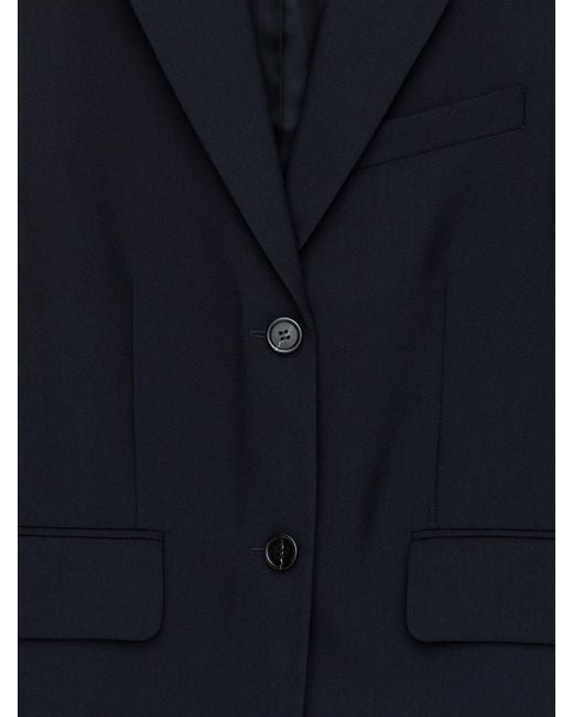 ARKET Blue Oversized Wool Blazer