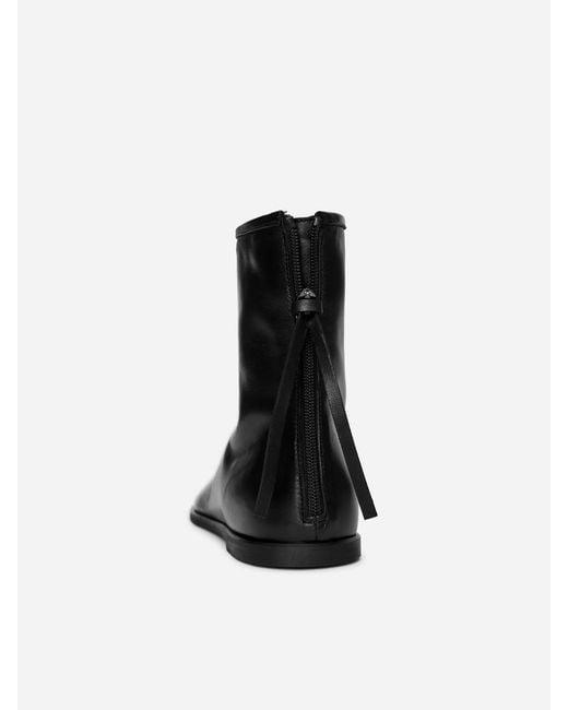 ARKET White Leather Sock Boots