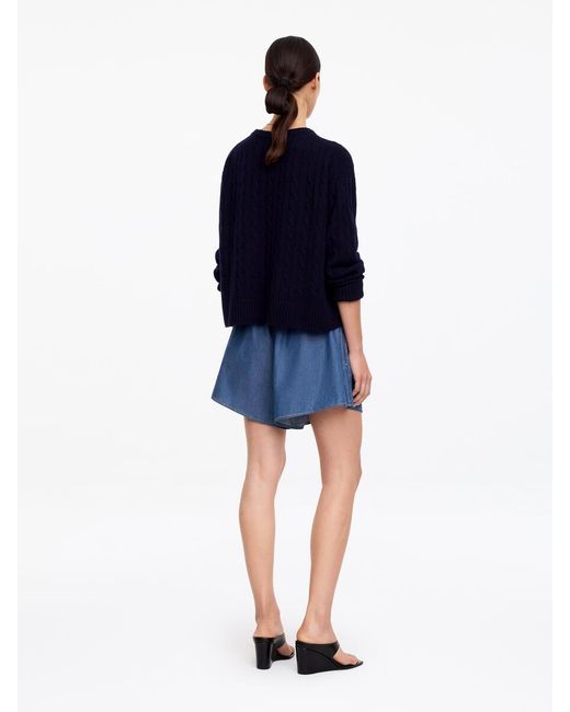 ARKET Blue Denim Pull-On Shorts