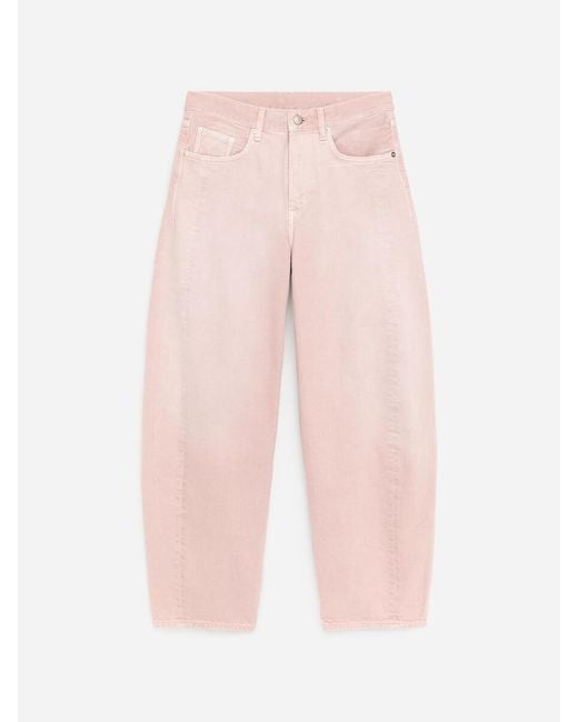 ARKET Pink Bloom Barrel Jeans