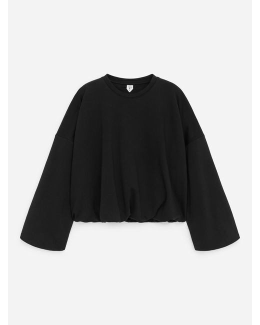 ARKET Black Balloon Sweatshirt