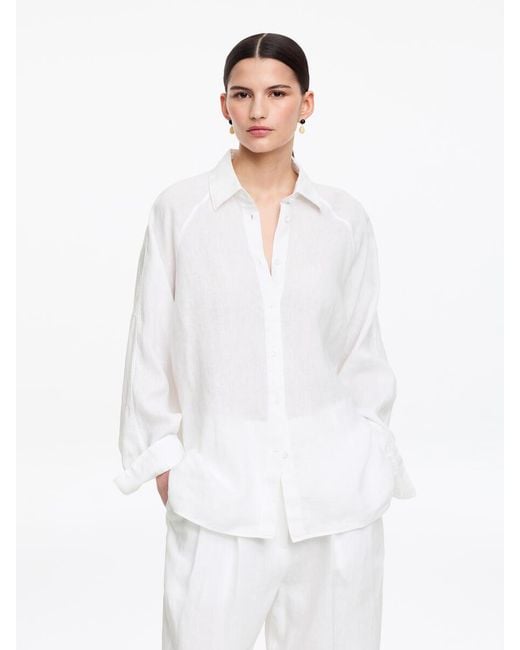 ARKET White Relaxed Linen Shirt