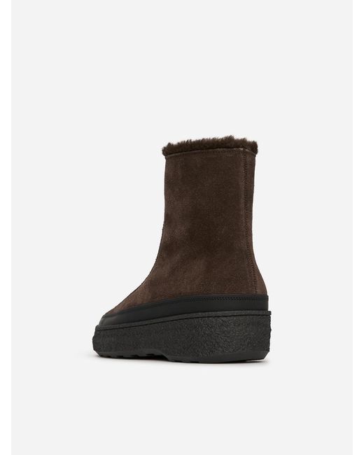 ARKET Brown Chunky Suede Boots