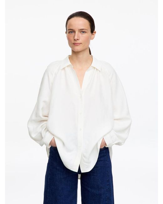 ARKET White Viscose-Linen Shirt
