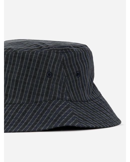 ARKET Blue Checkered Bucket Hat for men