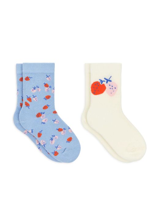 ARKET Blue Cotton Socks, 2 Pairs for men