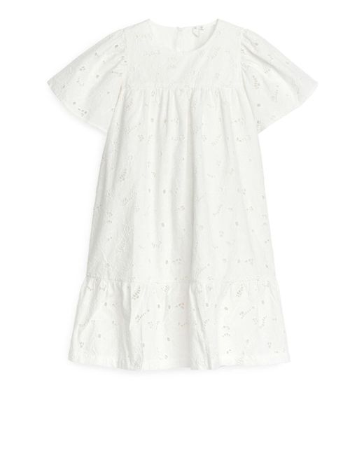 ARKET White Broderie Anglaise Dress