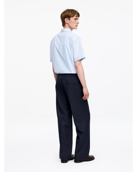 ARKET Blue Wide Hopsack Pull-On Trousers for men