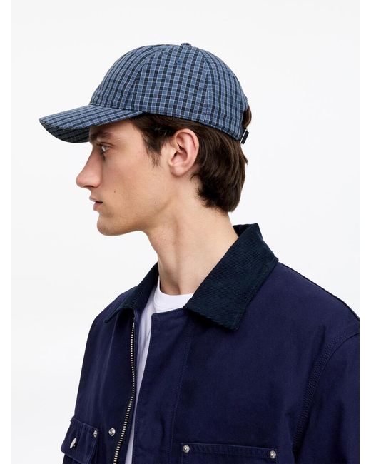 ARKET Blue Poplin Baseball Cap for men