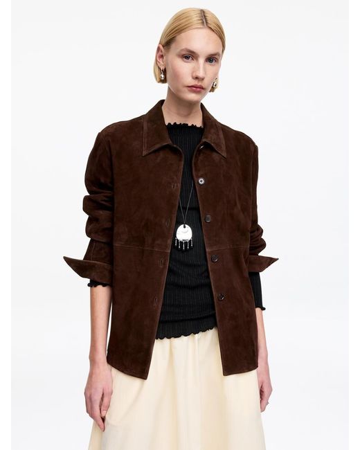 ARKET Black Boat-Neck Top