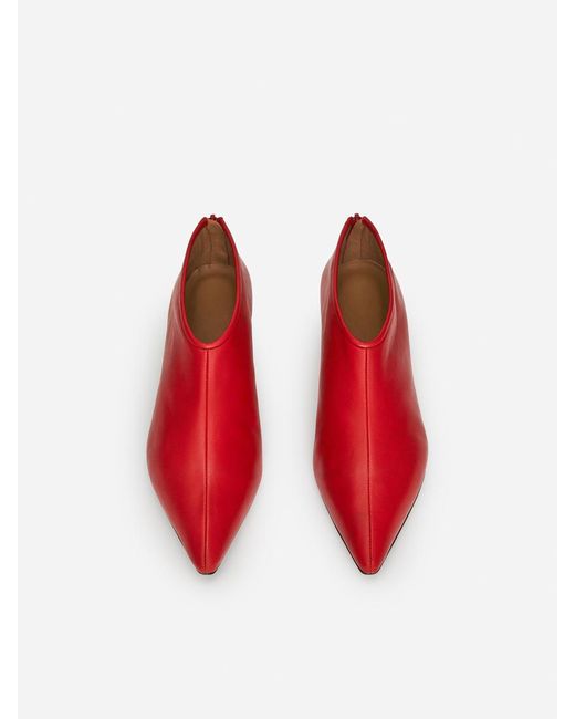 ARKET Red Leather Boots
