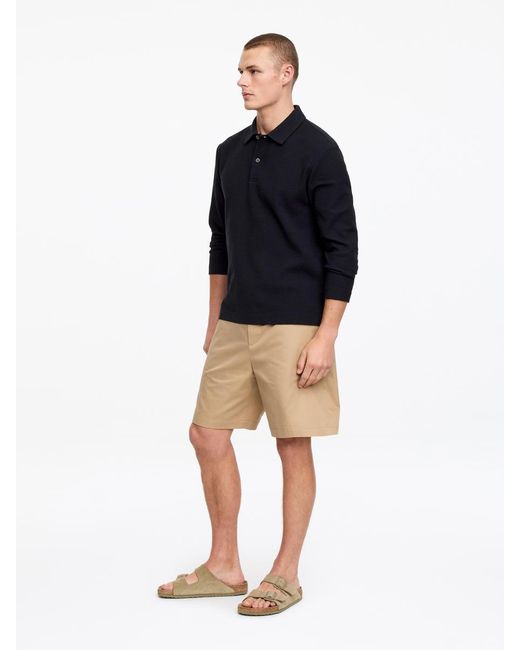 ARKET Blue Waffle Polo Shirt for men
