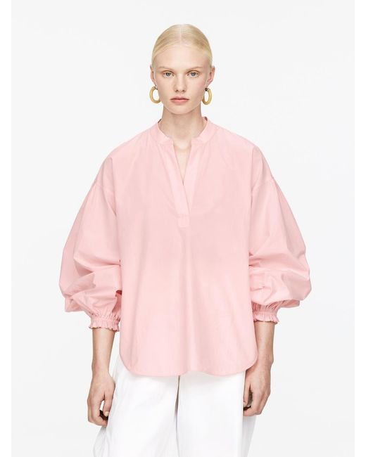 ARKET Pink Volume-Sleeve Blouse