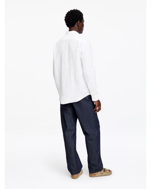 ARKET White Regular Linen Shirt for men