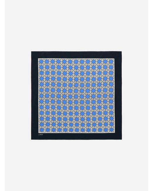 ARKET Blue Printed Silk Scarf