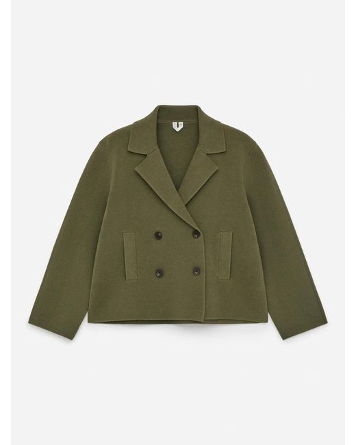 ARKET Green Knitted Cotton Jacket