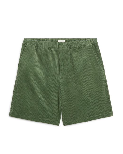 ARKET Green Corduroy Shorts for men