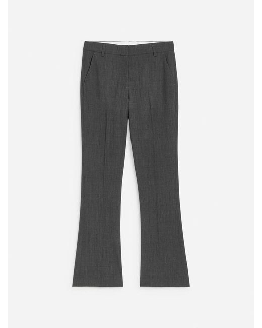 ARKET Black Tailored Wool-Blend Trousers