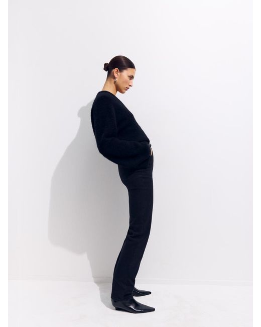 ARKET Black Wedge Ankle Boots
