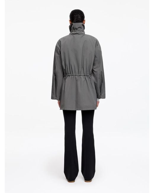 ARKET Gray High-Collar Nylon Jacket