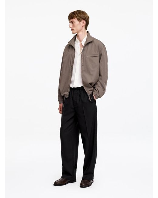 ARKET White Wide Hopsack Pull-On Trousers for men