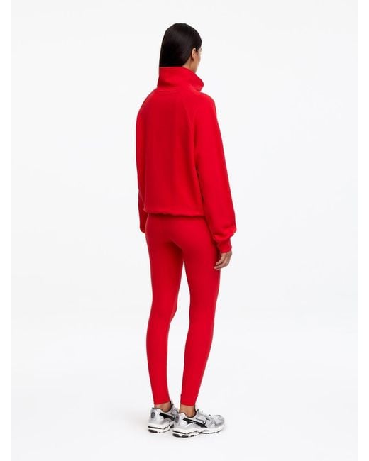 ARKET Red Half-Zip Terry Sweatshirt