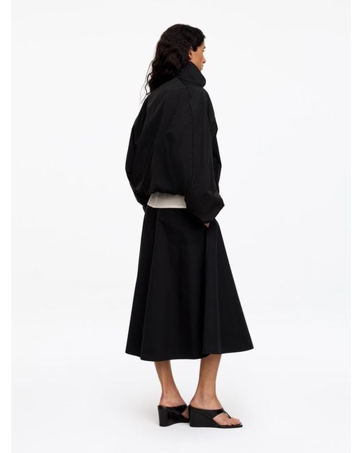 ARKET Black Funnel-Neck Nylon Jacket