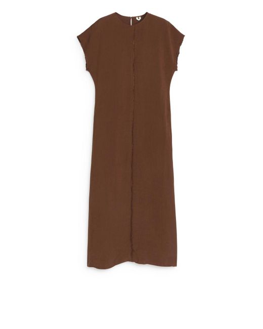 ARKET Brown Cap-sleeve Dress