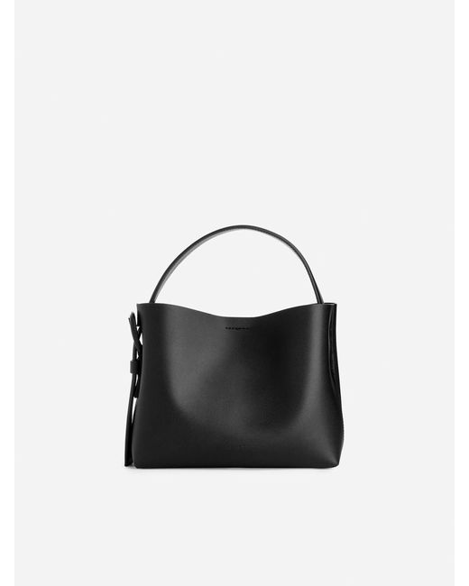ARKET Black Leather Crossbody Bag