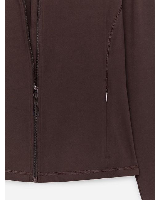ARKET Brown Soft Zip-Up Training Jacket